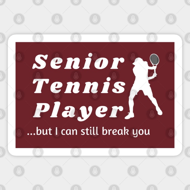 Senior tennis player Magnet by Comic Dzyns